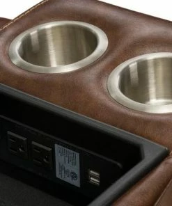 Lane Home Furnishings Cognac Motion USB Reclining Sofa And Loveseat Sofa Sets - Reclining