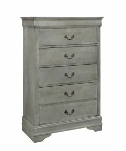 Crown Mark Gray Twin Sleigh Bedroom Set