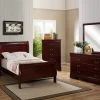 Crown Mark Cherry Twin Sleigh Bedroom Set