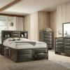 Crown Mark Emily Captain Gray Queen Bedroom Set