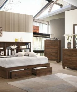 Crown Mark Bookcase Sideways Twin Bedroom Set