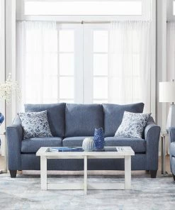 Hughes Furniture Cobalt Blue Sofa And Loveseat Sofa Sets - Stationary