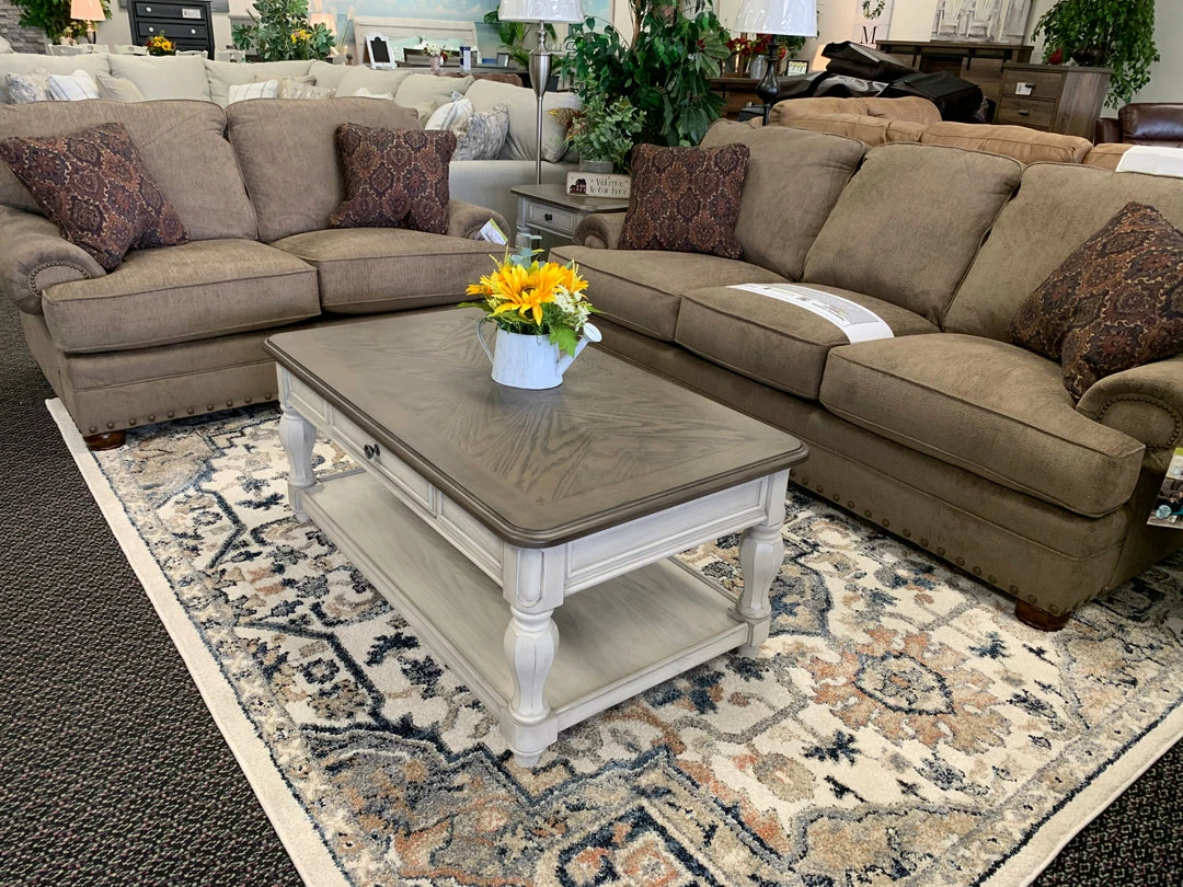 Jackson/Catnapper Farmhouse Heirloom Sofa And Loveseat Sofa Sets - Stationary