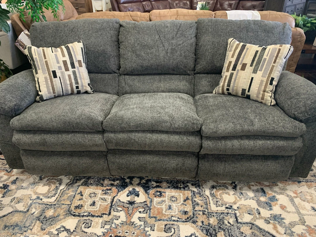 Jackson/Catnapper Gray Pillowtop Reclining Sofa And Loveseat