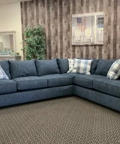 Lane Home Furnishings Farmhouse Blue Check Sectional Sectionals