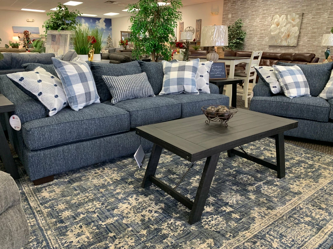 Lane Home Furnishings Heavenly Blue Sofa And Loveseat Sofa Sets - Stationary