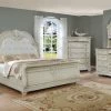 Crown Mark Stanley White Queen Sleigh Bedroom Set